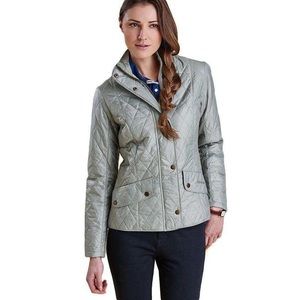 Flyweight Cavalry Quilted Jacket in Pale Sage by Barbour Size 6 MSRP $200